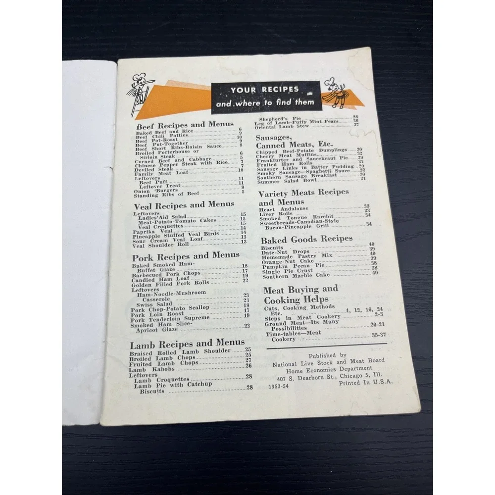 Lets Cook Meat Recipes Youll Like 1953 Vintage Cookbook‎ Livestock Meat Board